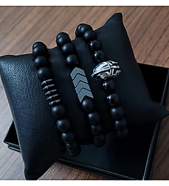 Erkek Bileklik Kombini Sevgiliye Hediye Erkeğe Hediye Oniks Taş Bileklik Doğum Günü Yıl Dönümü Hediyesi